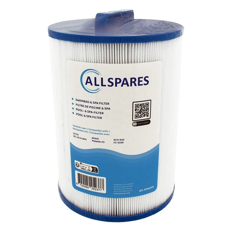 AllSpares 2X Whirlpool Filter, Poolfilter, Spa Filterkartusche Ersatz für Pleatco PWW50P3 | Unicel 6