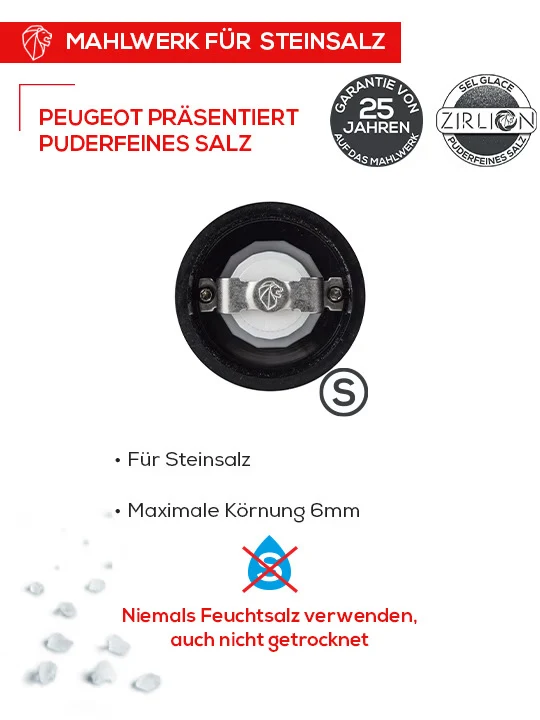 Salzmühle 15cm elektrisch Alu Carbon Line