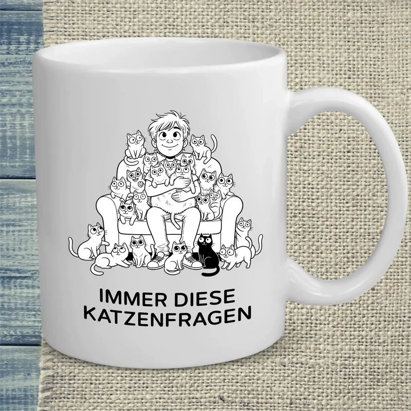 Katzenfragen - Tasse