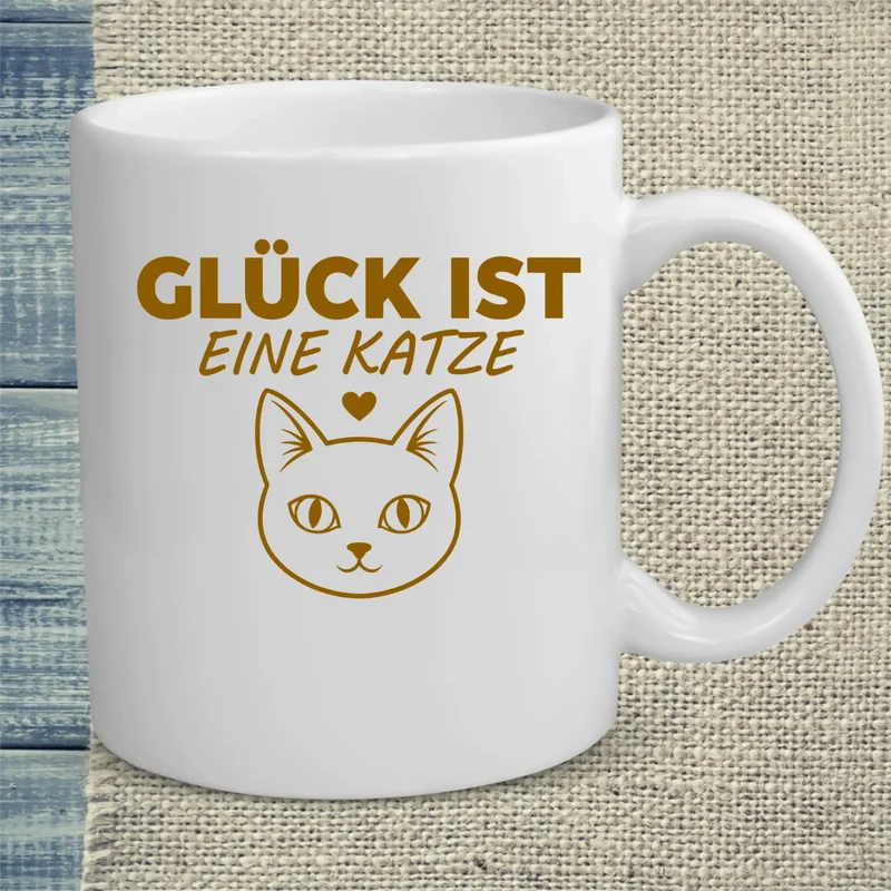 Glück ist - Eine Katze - Tasse