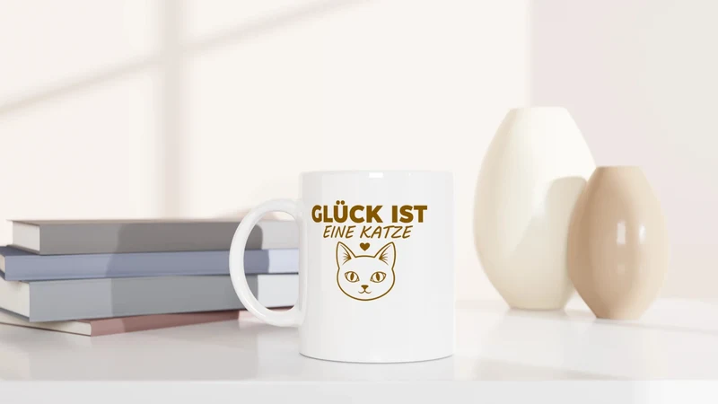 Glück ist - Eine Katze - Tasse