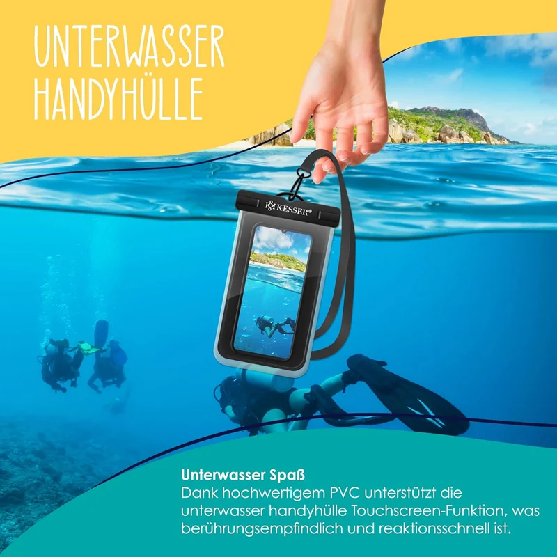 KESSER® 2er Set Strandmatte klappbar mit Verstellbarer Rückenlehne, Tragegurt, wasserdichter Tasche