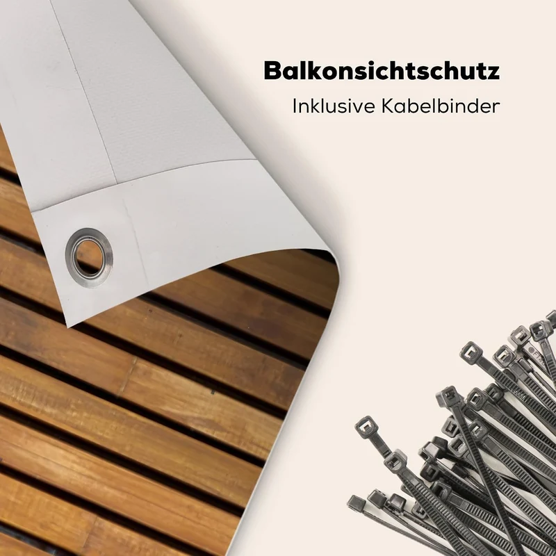 MuchoWow© Sichtschutz/Balkon Einseitig Gross PVC Terrassen Garten ohne 75x300 cm Latte - Wand, 75x30