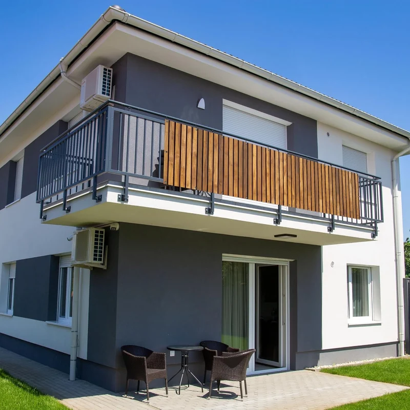 MuchoWow© Sichtschutz/Balkon Einseitig Gross PVC Terrassen Garten ohne 75x300 cm Latte - Wand, 75x30