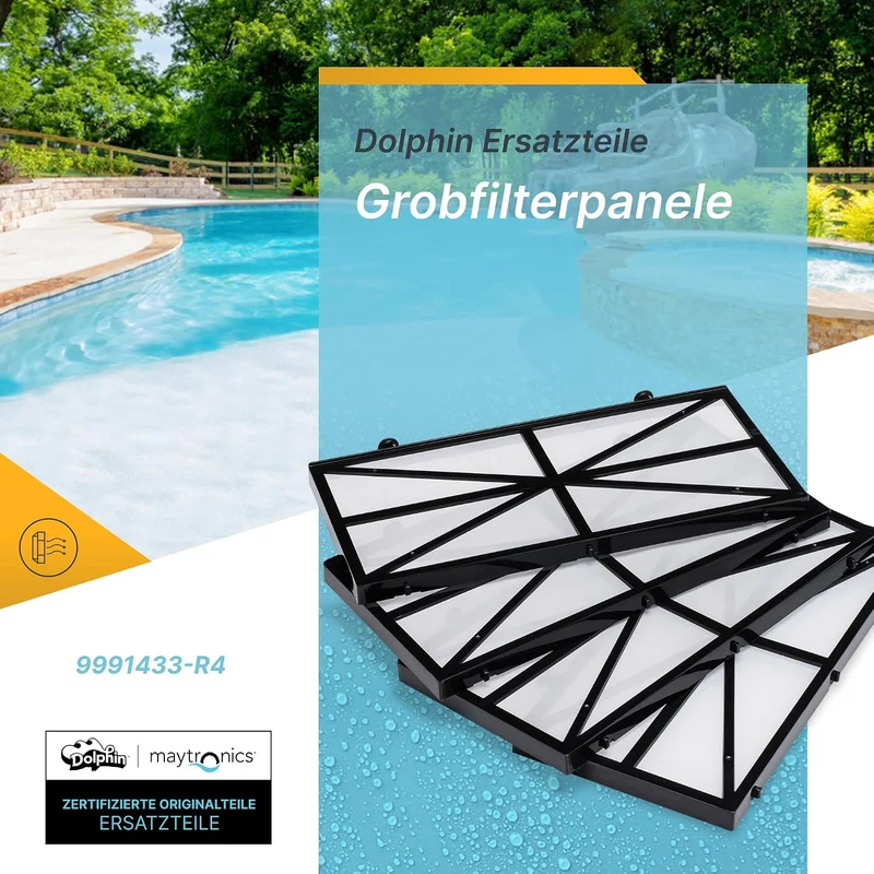 Dolphin Original-Ersatzteil - Grobfilterpanele (4 Stück) - Teilenummer 9991433-R4