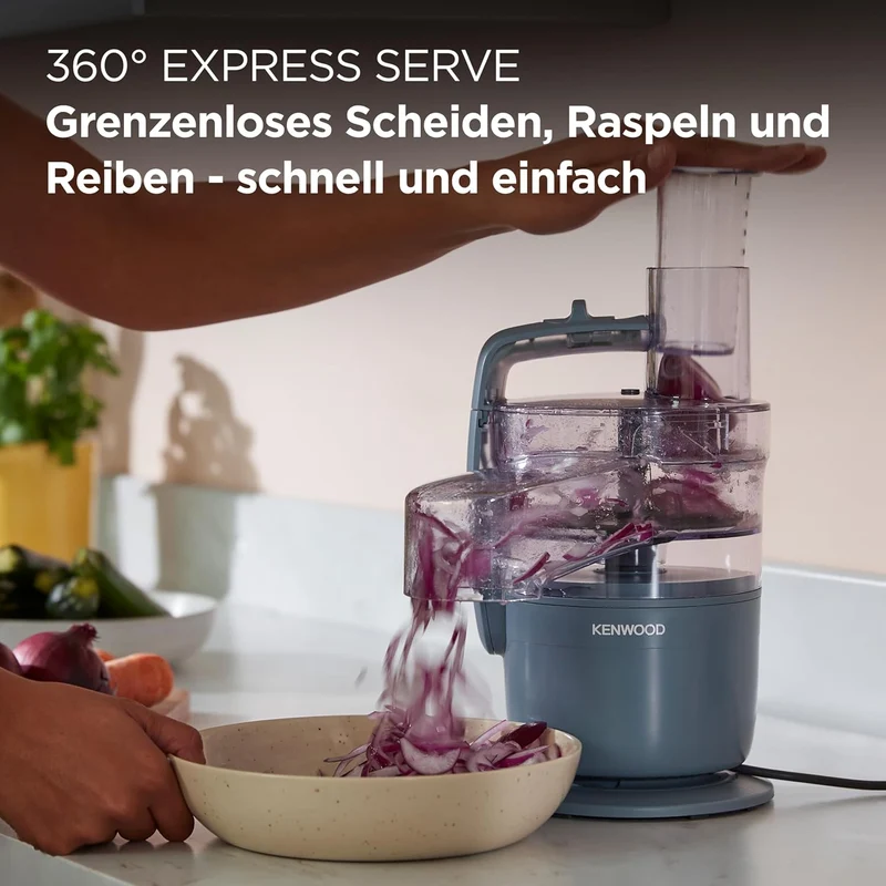 Kenwood MultiPro Compact – Kompakte Küchenmaschine mit Express Serve, Edelstahlmesser, Schneid- und