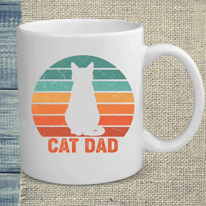 Cat Dad Retro - Tasse