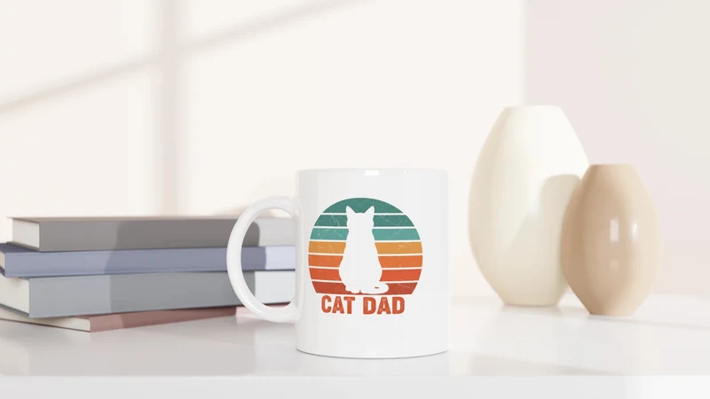 Cat Dad Retro - Tasse