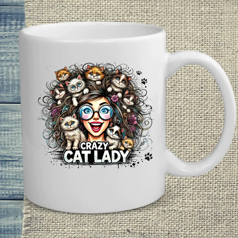 Crazy Cat Laydy - bunt - Tasse