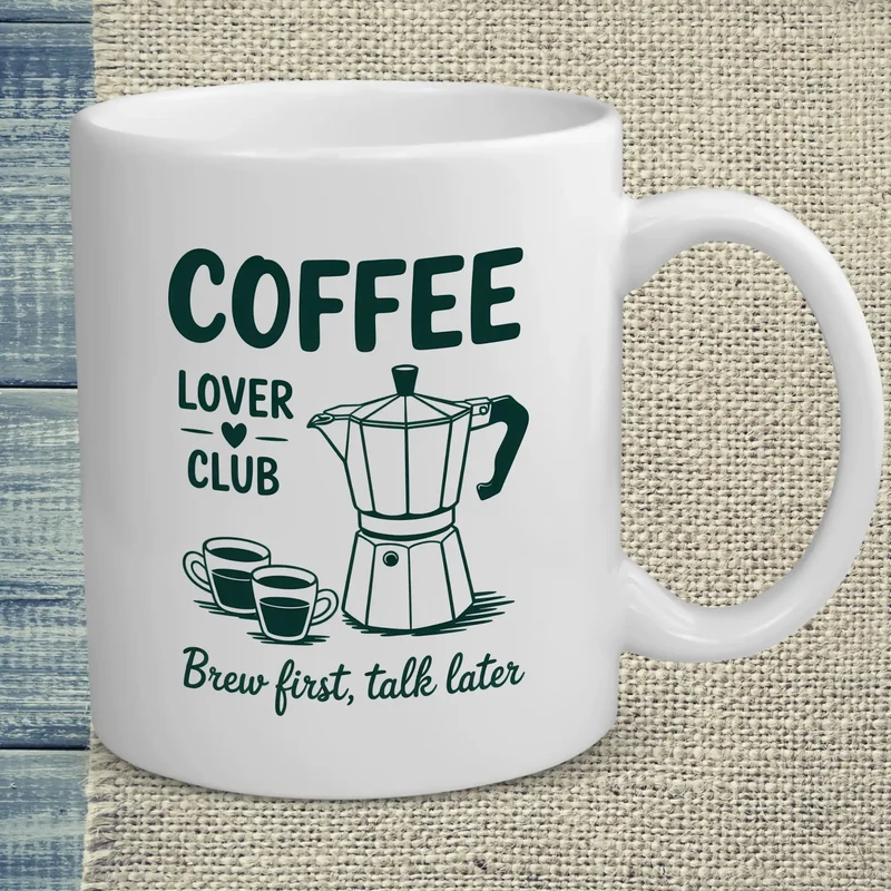 Coffee Lover Club - Brew First Talk Later - Tasse