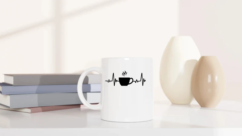 Kaffee Herzschlag - Tasse