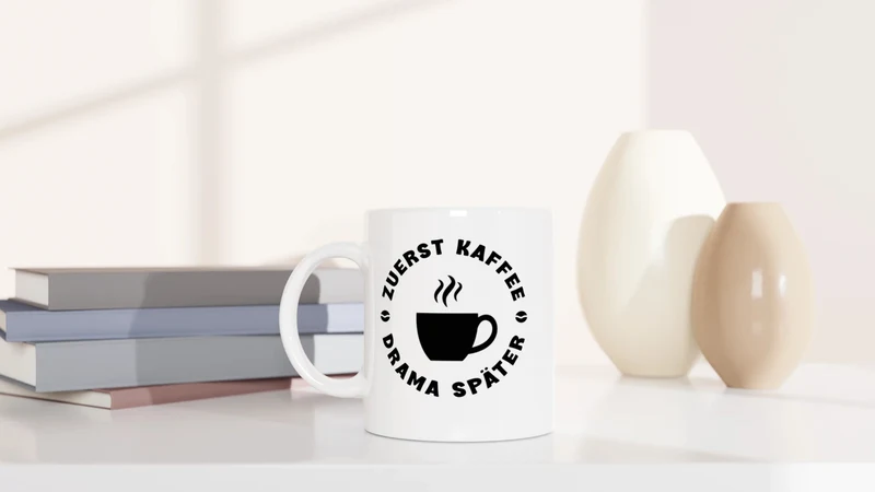 Zuerst Kaffee - Drama Später - Tasse