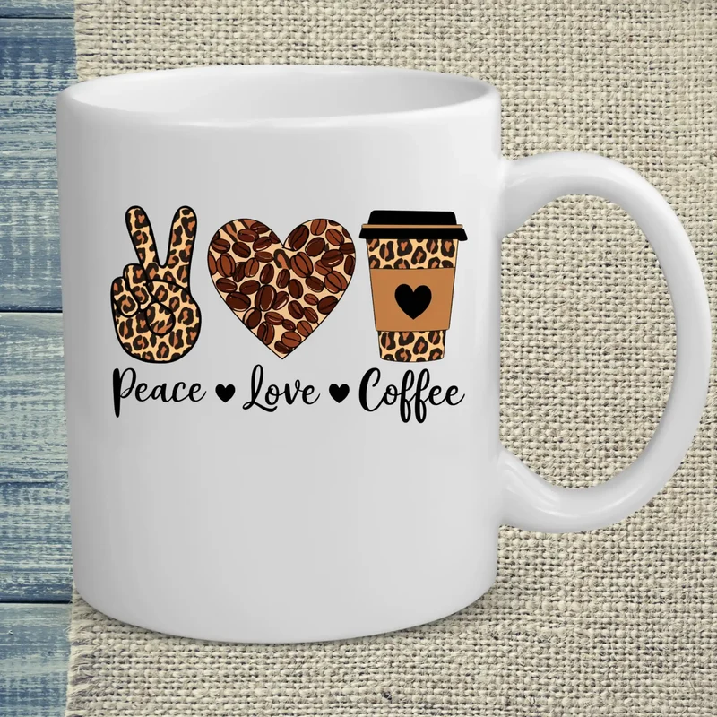 Peace - Love - Coffee - Tasse