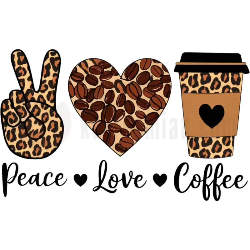 Peace - Love - Coffee - Tasse