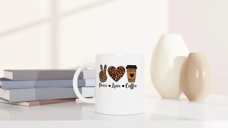Peace - Love - Coffee - Tasse