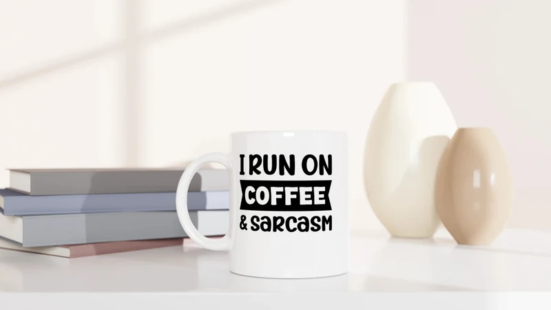 I run on coffee & sarcasm - Tasse