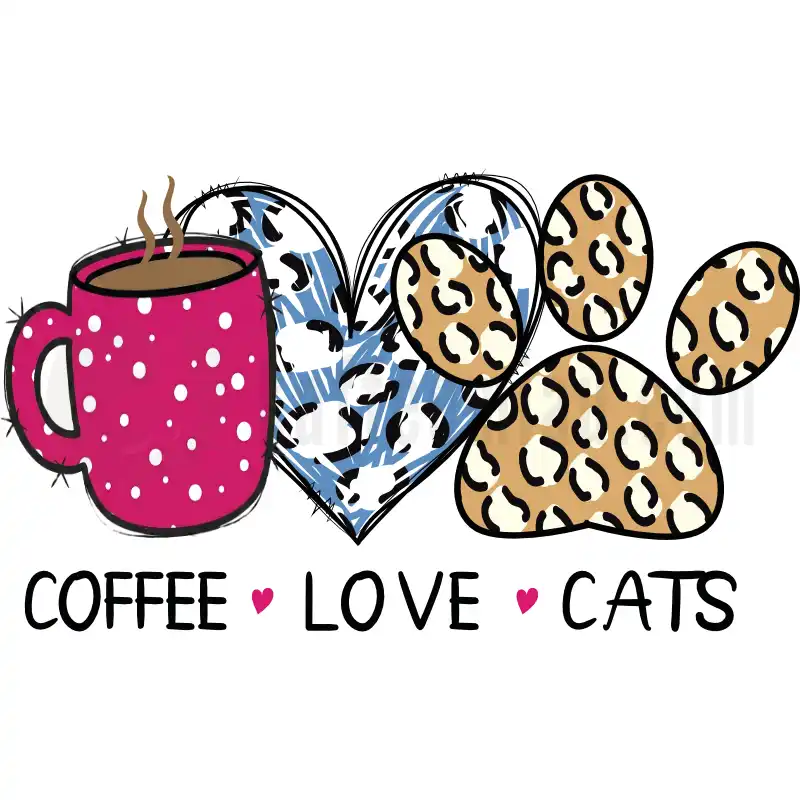 Coffee - Love - Cats - Tasse