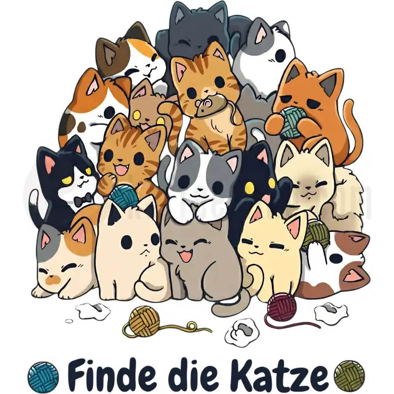 Finde die Katze - Tasse