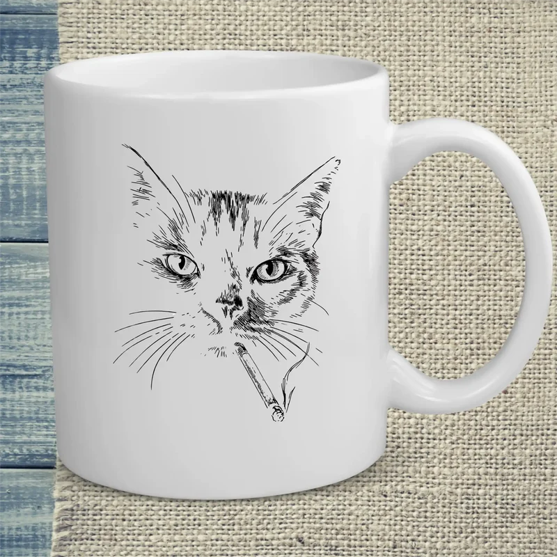 Cool Smoking Cat - Tasse