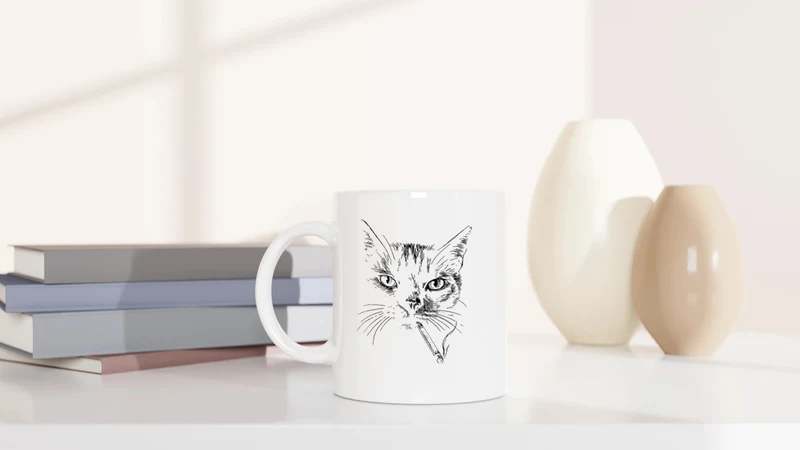 Cool Smoking Cat - Tasse