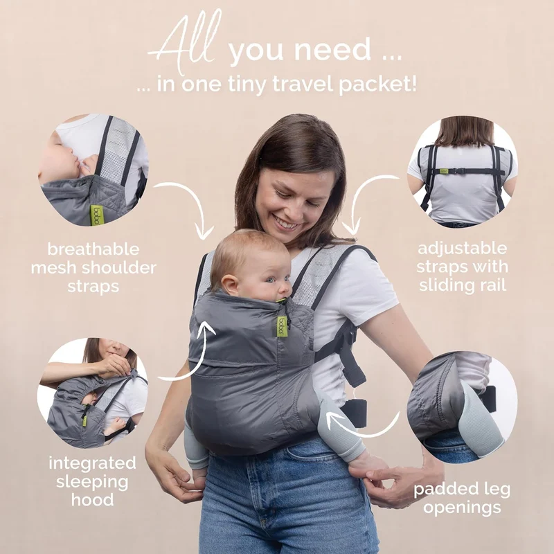 Boba Air Federleichte Babytrage und Kindertrage - Baby Trage ab 3 Monaten (7-20kg) - Kindertrageruck