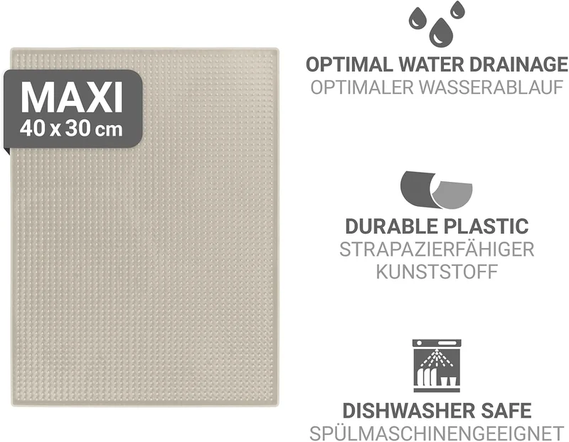 WENKO Abtropfmatte Mod. Maxi rutschfeste Spülmatte Trocknungsmatte Antirutschmatte Küche Geschirrabl