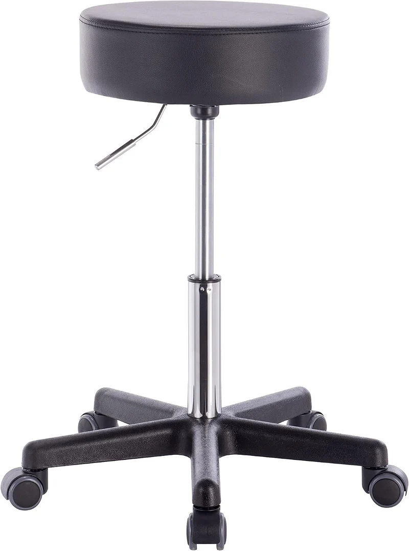 1stuff Profi Rollhocker Squash 35 - ca. 51-71 cm Sitzhöhe - Bürohocker höhenverstellbar mit hoher Be