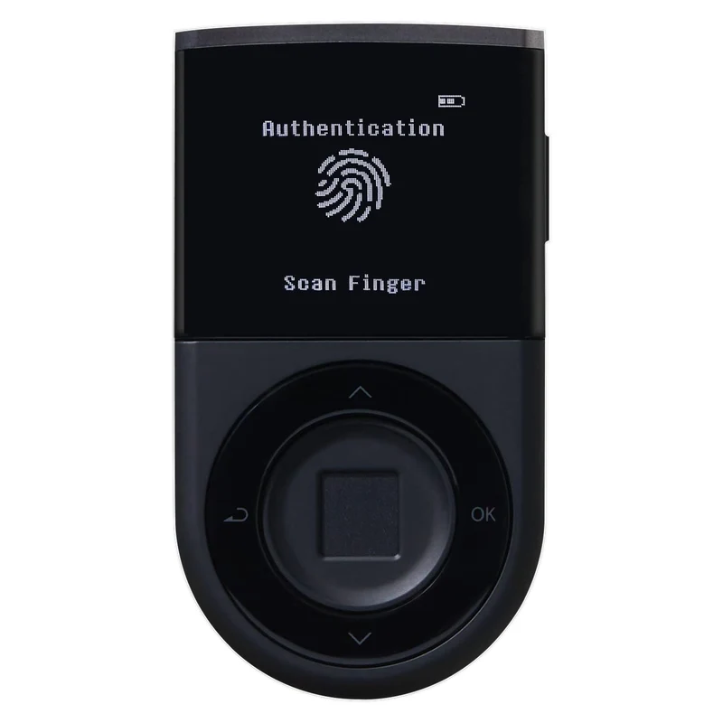 D'CENT Biometrisch Geldbörse-Kryptowährung Hardware Geldbörse-Bluetooth-Unterstützung für mehrere Mü