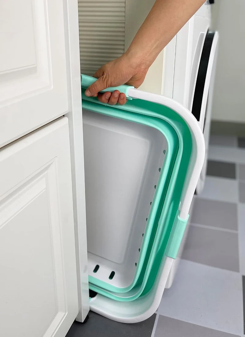 SAMMART 2er-Set 42L faltbarer Aufbewahrungskörbe/-behälter aus Kunststoff – zusammenklappbarer, plat