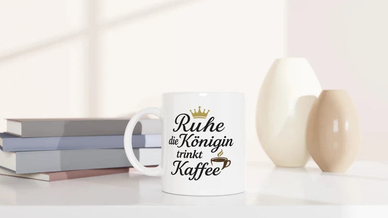 Ruhe, die Königin trinkt Kaffee - Tasse