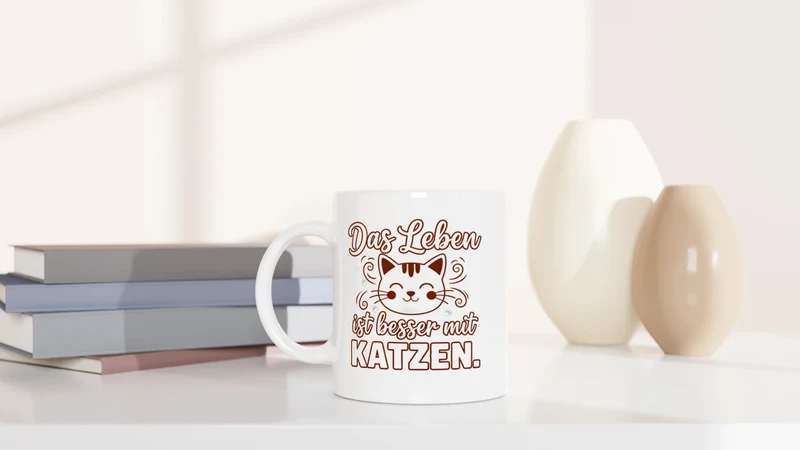 Das leben ist besser mit Katzen - Tasse