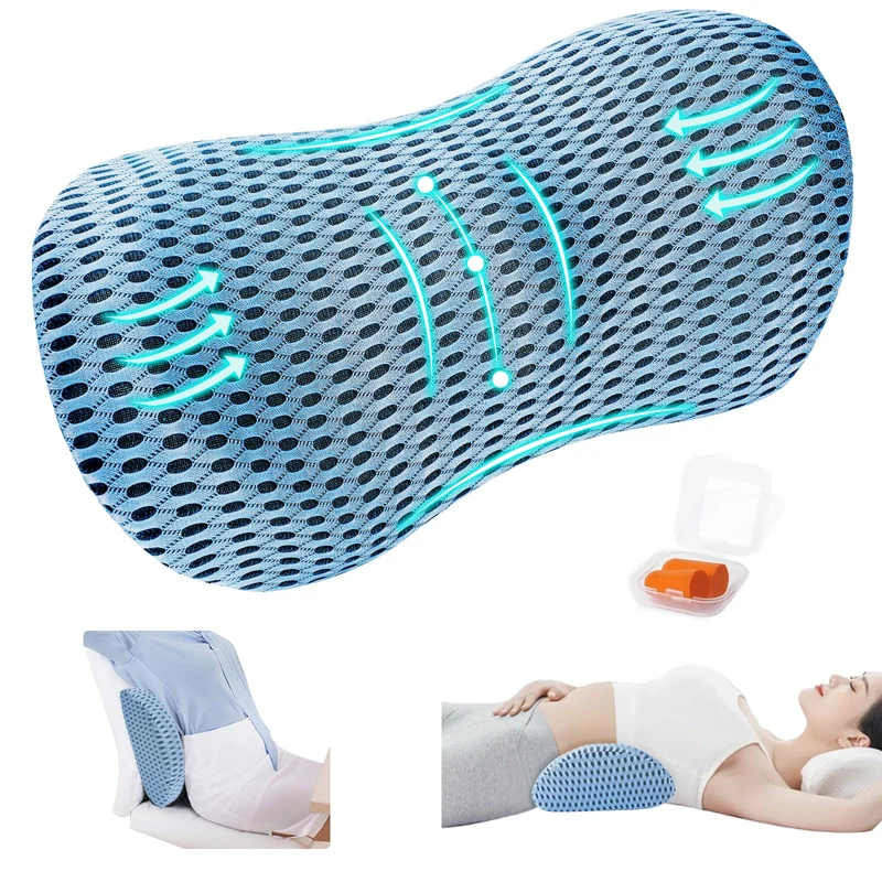 Lumbalkissen,Lendenstützkissen aus Memory-Schaum, Ergonomisches Rückenstützkissen für Bürostuhl und