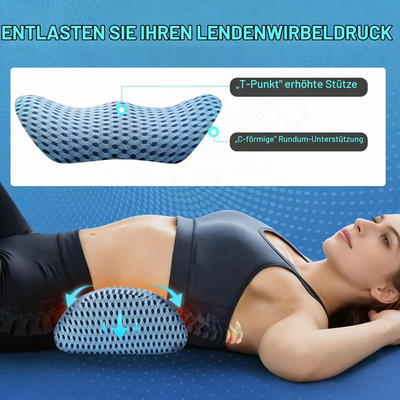 Lumbalkissen,Lendenstützkissen aus Memory-Schaum, Ergonomisches Rückenstützkissen für Bürostuhl und