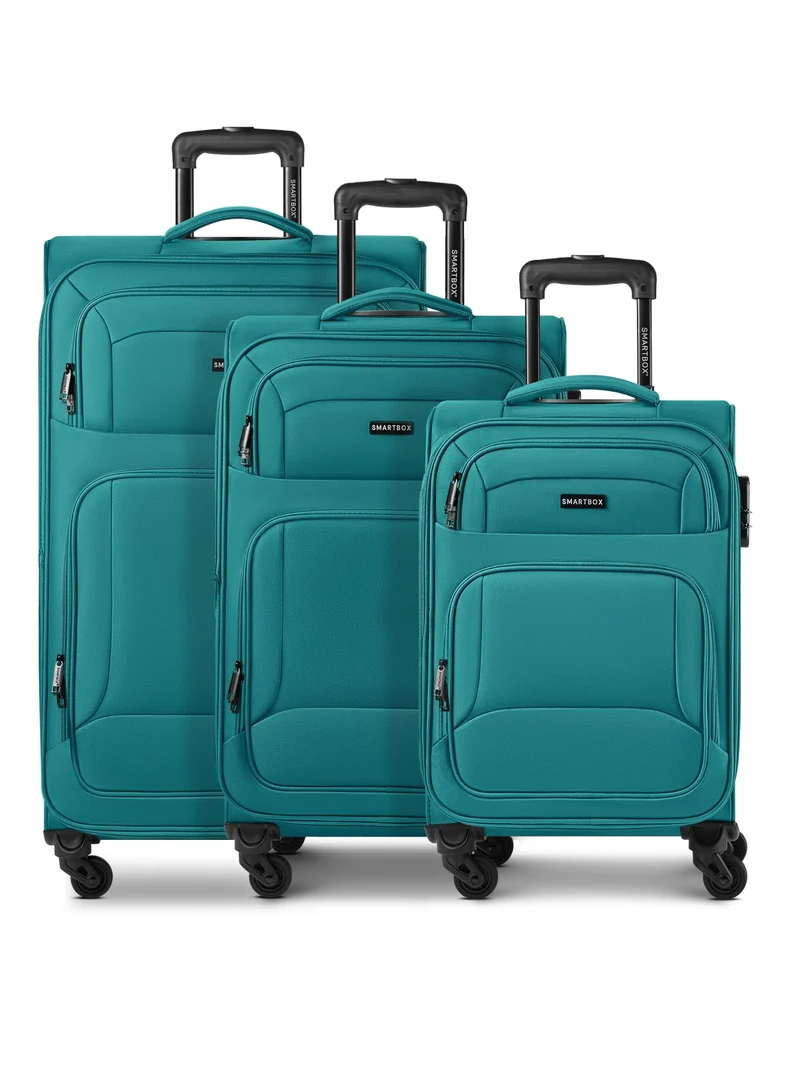 SMARTBOX Weichgepäck Koffer-Set 3-teilig für Damen & Herren Petrol 3-Set, Petrol 3-Set