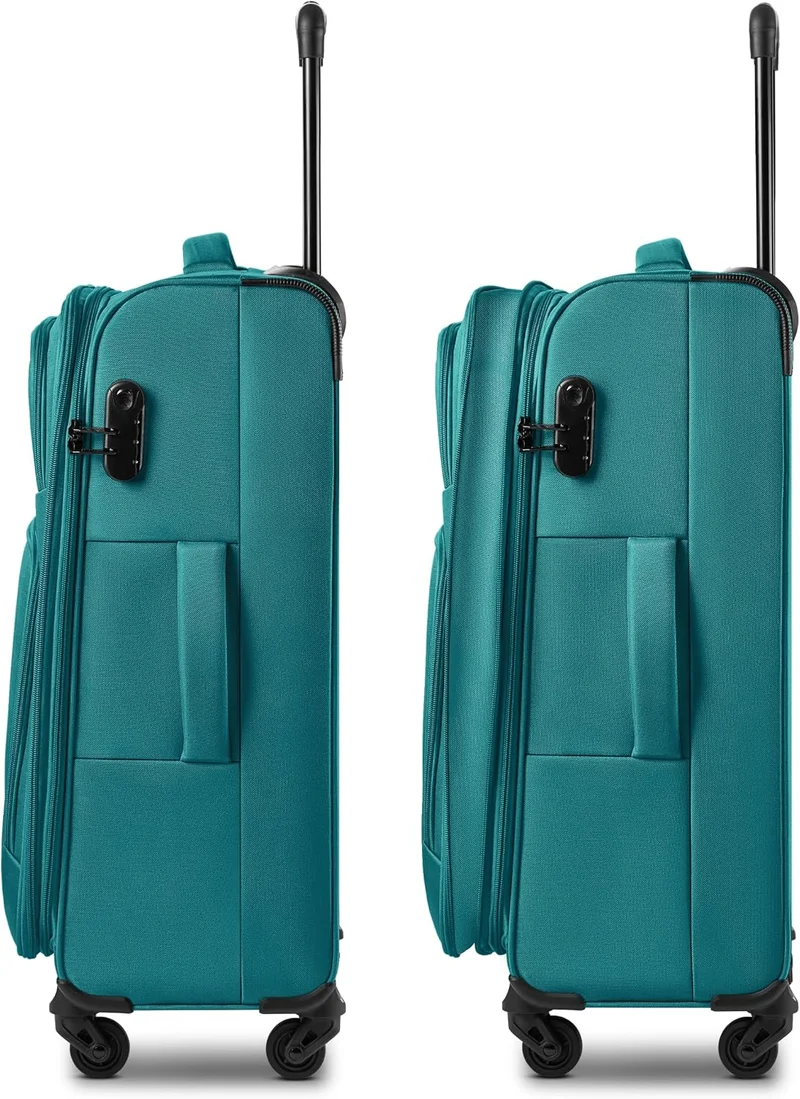 SMARTBOX Weichgepäck Koffer-Set 3-teilig für Damen & Herren Petrol 3-Set, Petrol 3-Set