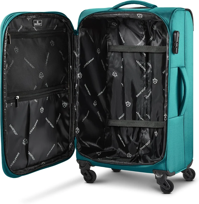 SMARTBOX Weichgepäck Koffer-Set 3-teilig für Damen & Herren Petrol 3-Set, Petrol 3-Set