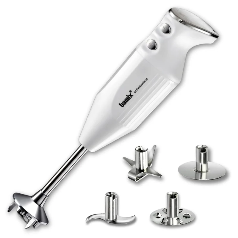 bamix Stabmixer Set M350 MAXX inkl. Multifunktions-, Fleisch-, Gemüsemesser, Quirl, Schlagscheibe au