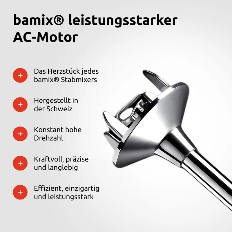 bamix Stabmixer Set M350 MAXX inkl. Multifunktions-, Fleisch-, Gemüsemesser, Quirl, Schlagscheibe au