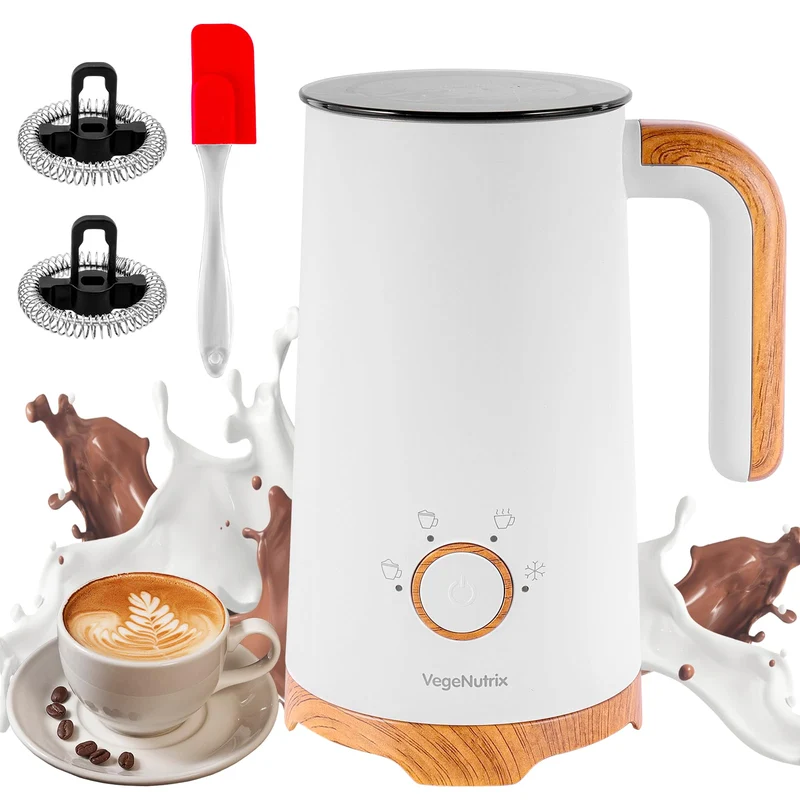 Elektrischer Milchaufschäumer, Automatischer Warm- und Kaltschaumbereiter und Milchwärmer (4-in-1) m