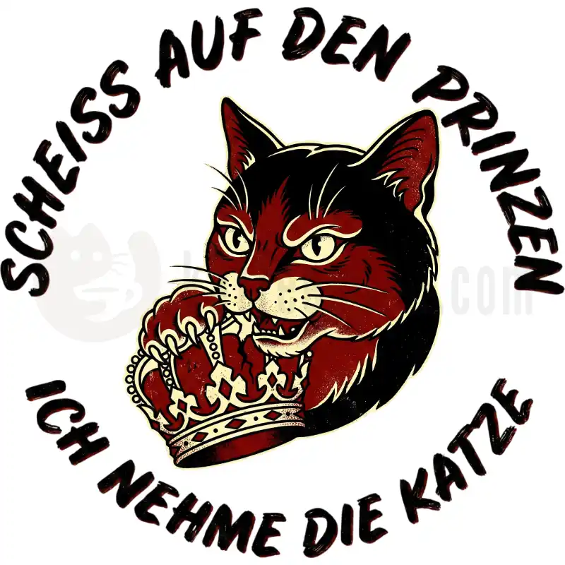 Scheiß auf den Prinzen, ich nehme die Katze - Tasse