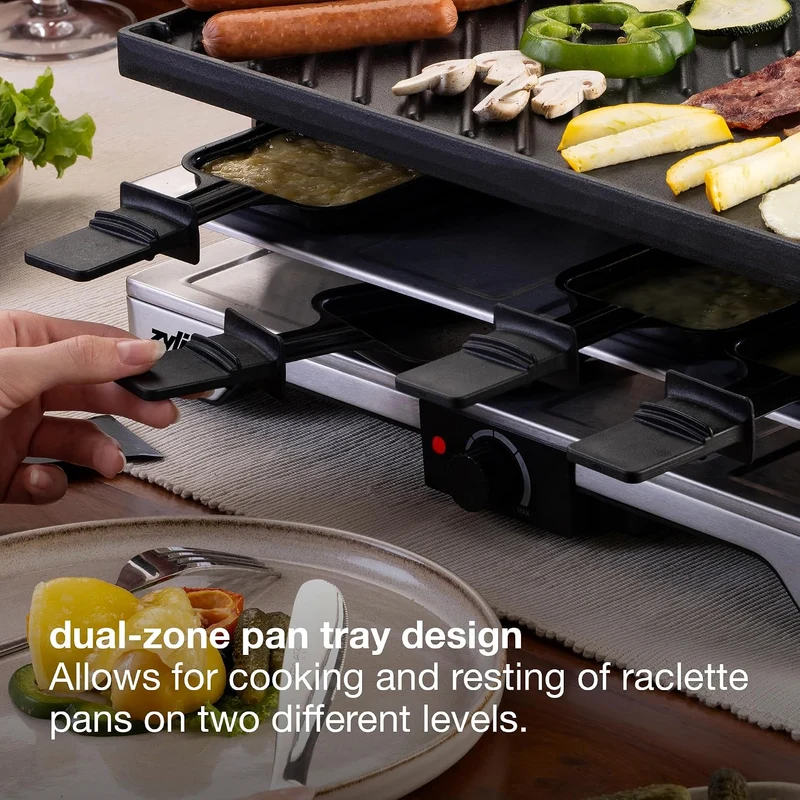 Zyliss Verso Raclette 8 Personen für Innen- und Aussenbereich, Gusseisen