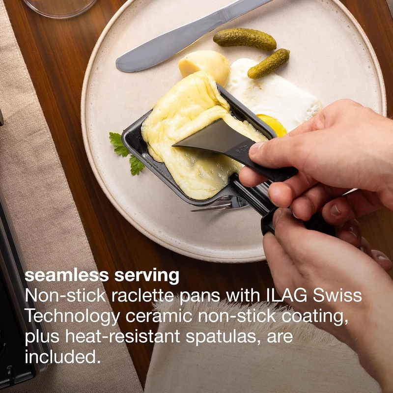 Zyliss Verso Raclette 8 Personen für Innen- und Aussenbereich, Gusseisen