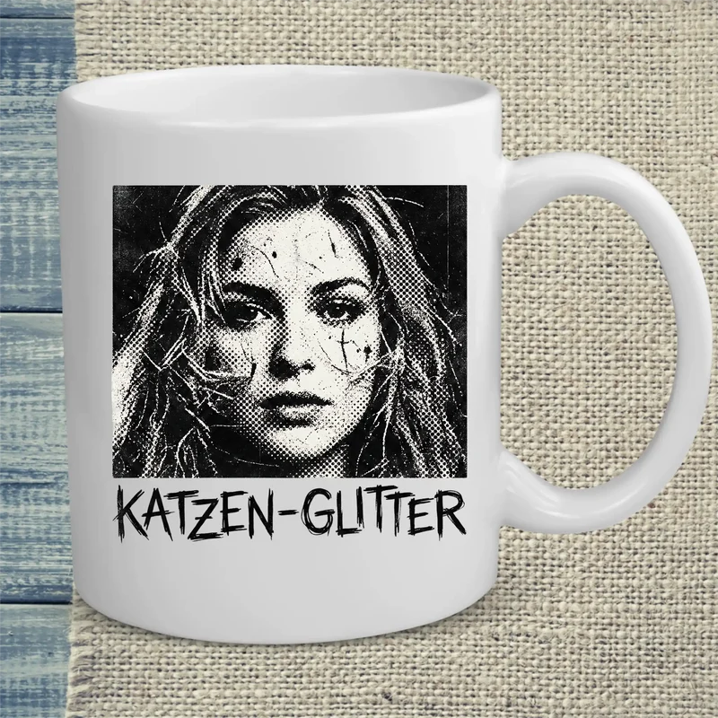 Katzen-Glitter - Tasse