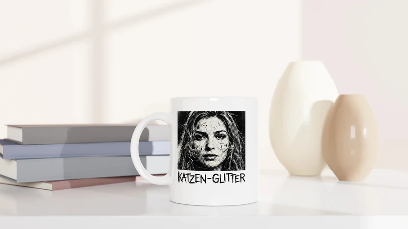 Katzen-Glitter - Tasse