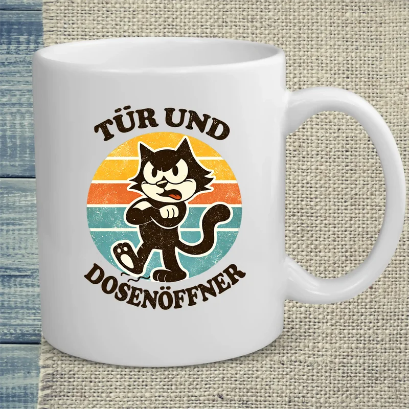 Tür und Dosenöffner - Tasse