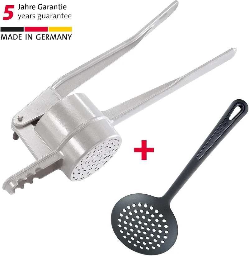 Westmark Spätzle-Set, 2tlg., 1 Spätzle-/Kartoffelpresse mit traditioneller Lochung, Spätzlechef + 1