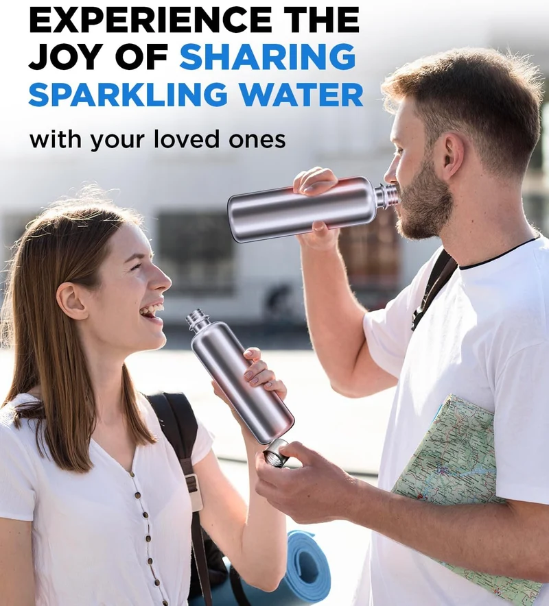 MATE OF STEEL® 100% Plastikfreie 750ml Edelstahl Flasche für Sodastream Crystal, Easy & Terra - Spül
