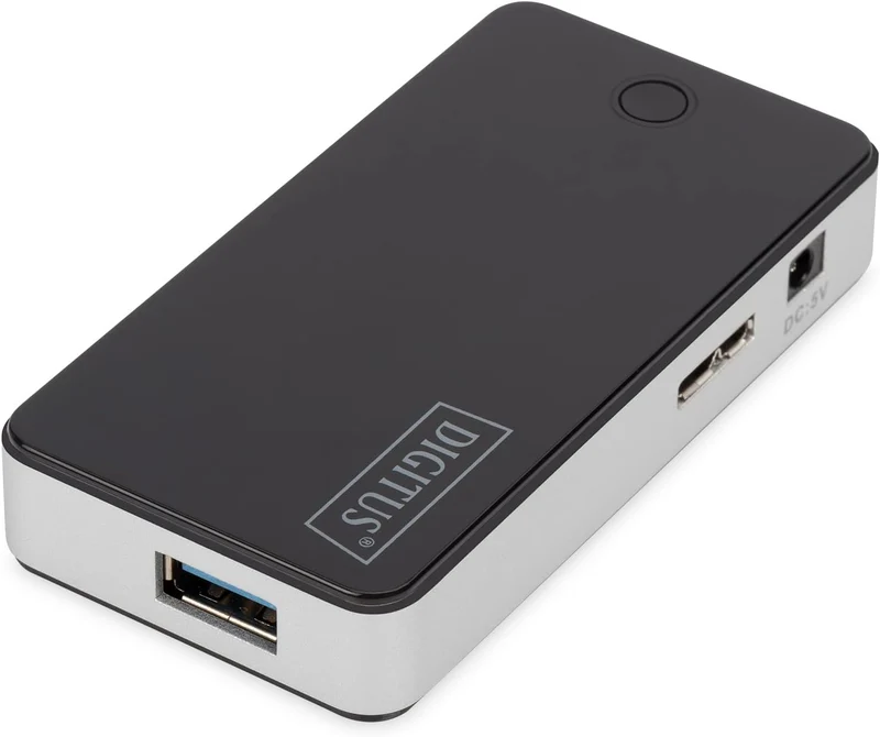 DIGITUS USB-Hub - 4 Ports - Super-Speed USB 3.0 - 5 GBit/s - Plug&Play - Anschluss-Kabel 66 cm - Sch