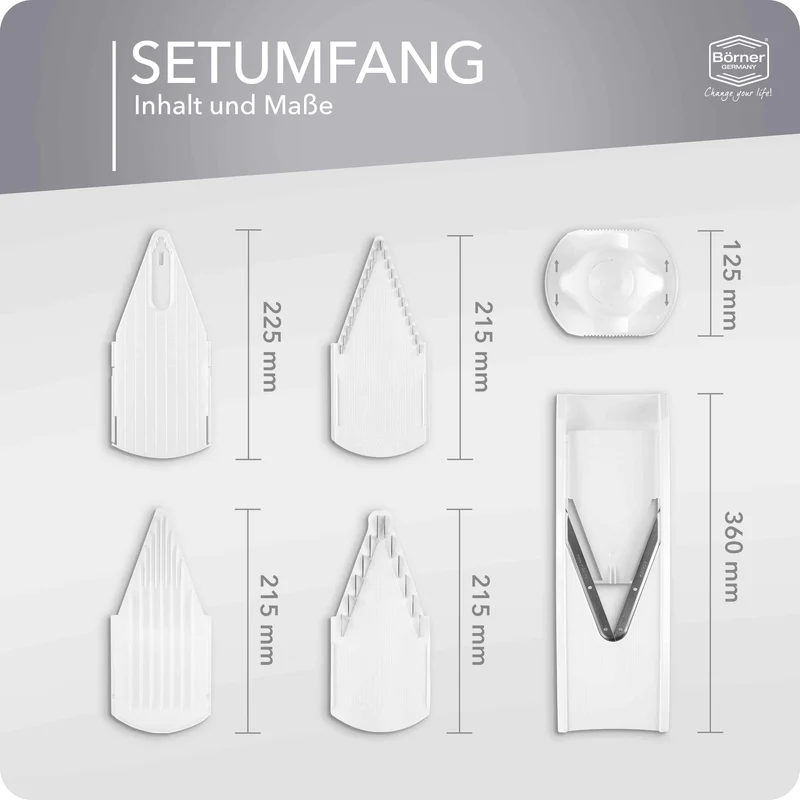 Gemüsehobel V1 Classic Line weiss Starter Set