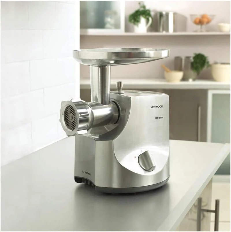 Kenwood Fleischwolf MG700, 3 Edelstahl Lochscheiben, 2 Wurstfüll-Aufsätze, 1 Kebbe-Aufsatz, grosse E